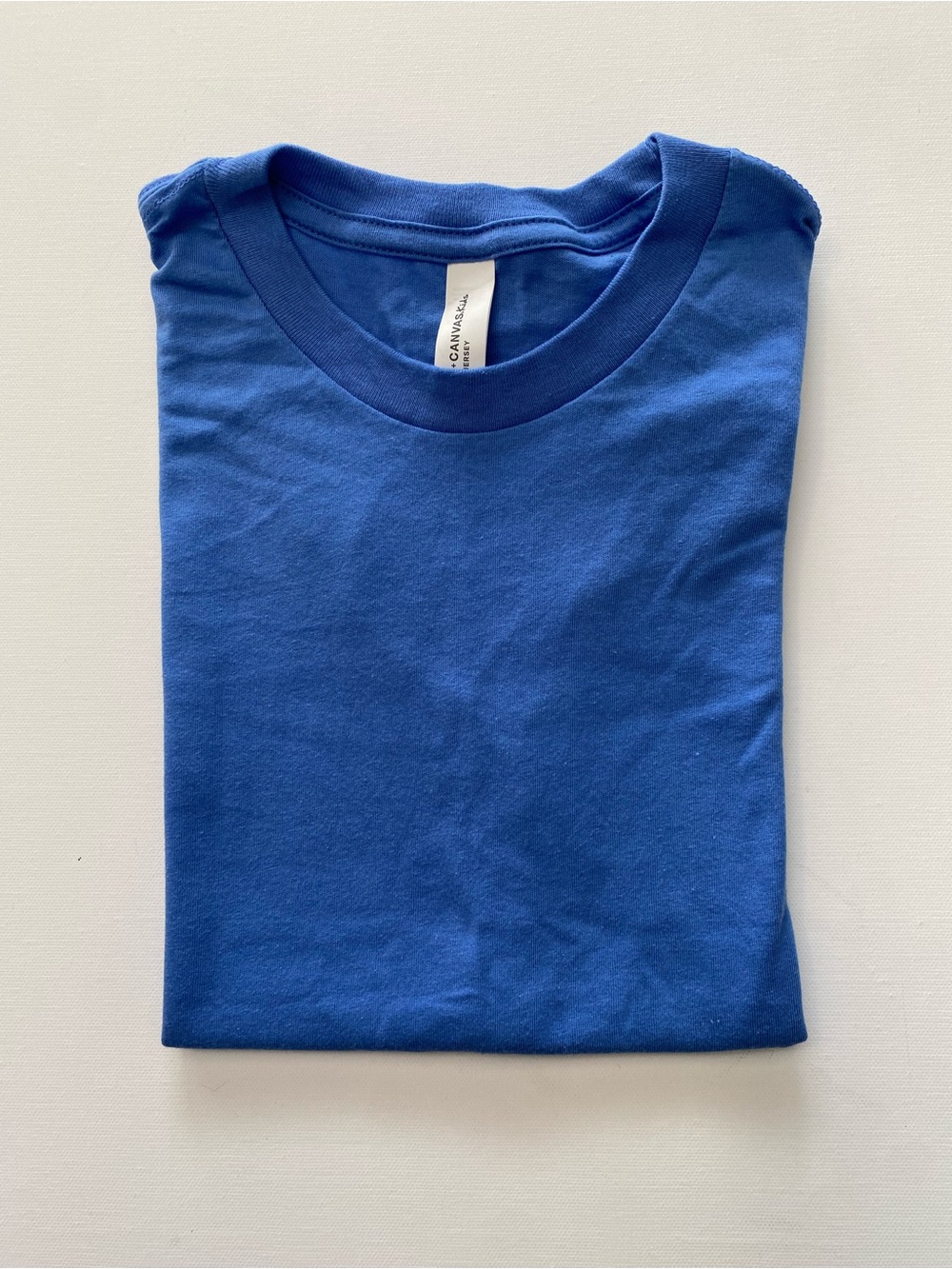 NWT Bella + Canvas Boys Royal Blue Crew Neck T-Shirt Size Medium M Short Sleeve